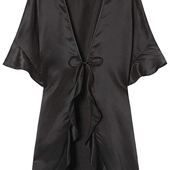 NWOT Victoria Secret Sexy Satin Robe One Size - Picture 4 of 7